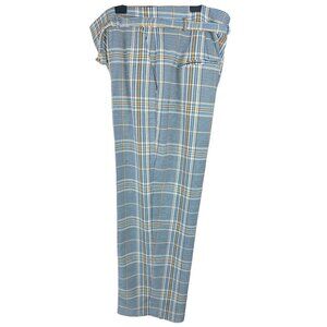 Ann Taylor Women's Trousers Sz 14 High Rise High Waisted Plaid Pants W Belt